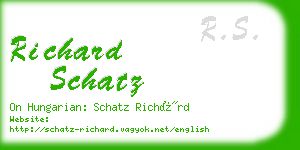 richard schatz business card